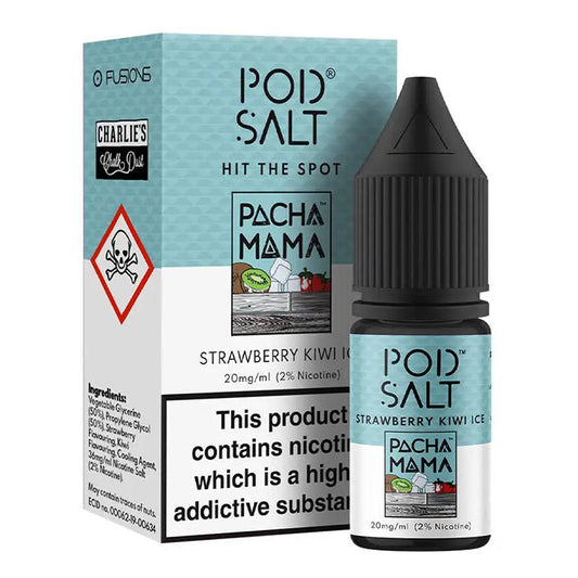 Pod Salt x Pacha Mama Strawberry Kiwi Ice 10ml Nic Salt