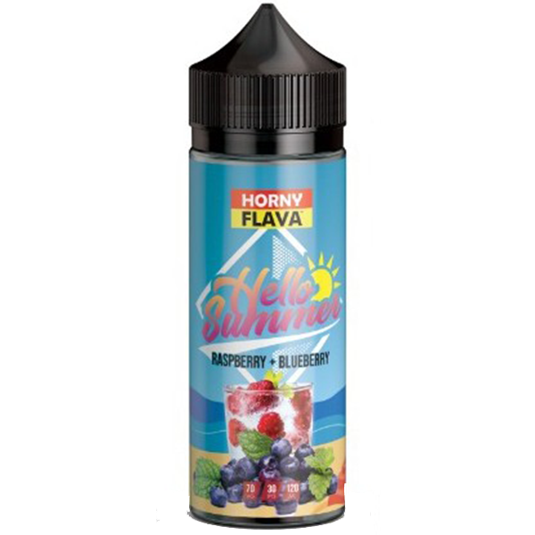 Hello Summer Raspberry Blueberry by Horny Flava 100ml Shortfill