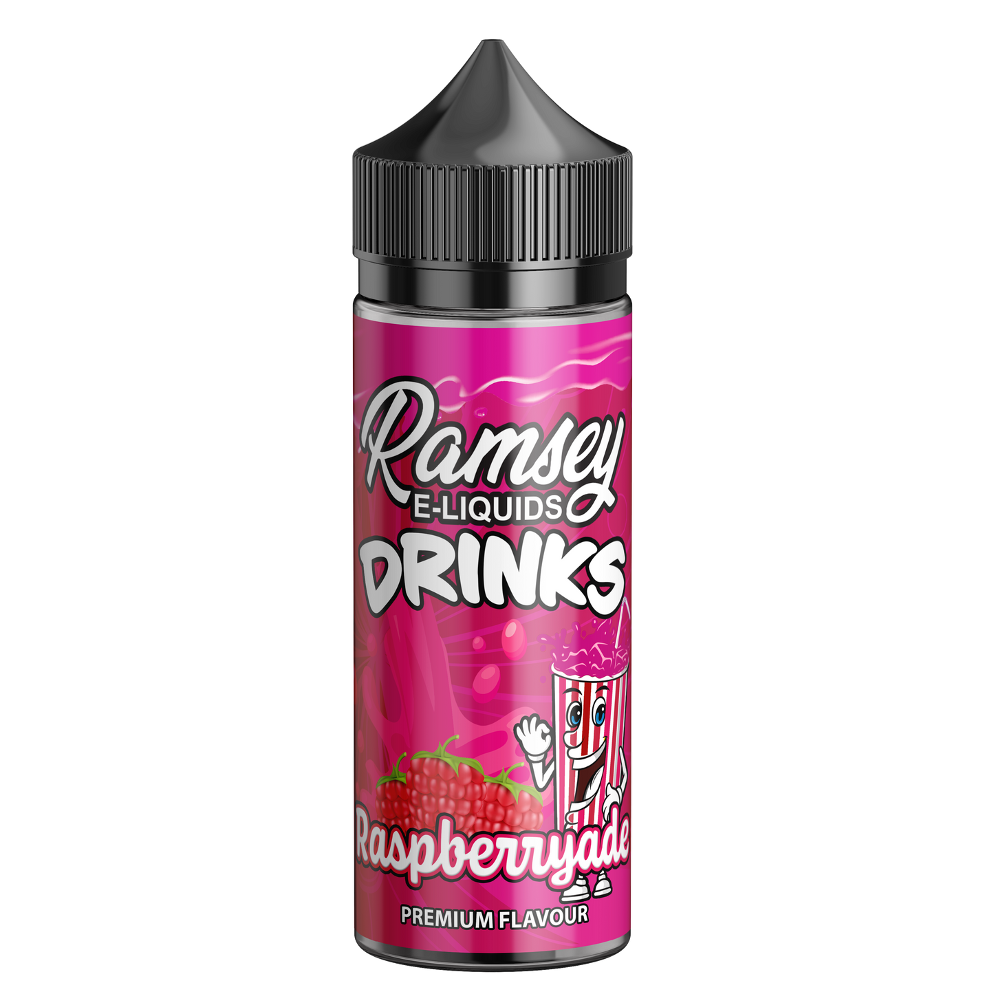 Ramsey E-Liquids Drinks Raspberryade 100ml Shortfill