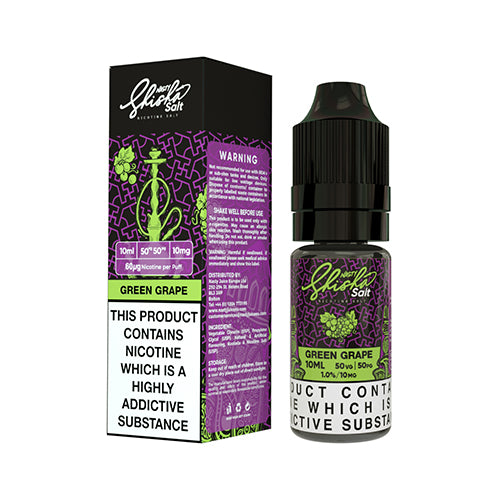 Nasty Juice Shisha Salt: Green Grape E-Liquid 10ml-10mg