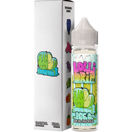 My Vapery Sour Apple Iced E-Liquid by Lollidrip 50ml Shortfill