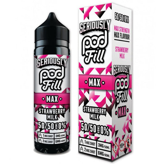 Seriously Pod Fill Max Strawberry Milk 0mg 40ml Shortfill E-Liquid