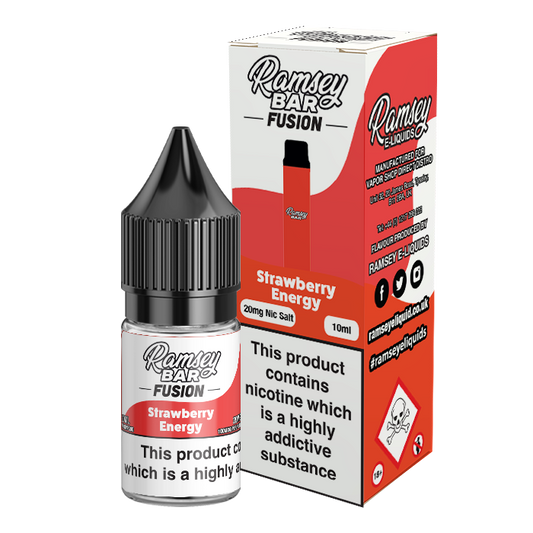 Ramsey Bar Fusion Strawberry Energy 10ml Nic Salt-10mg