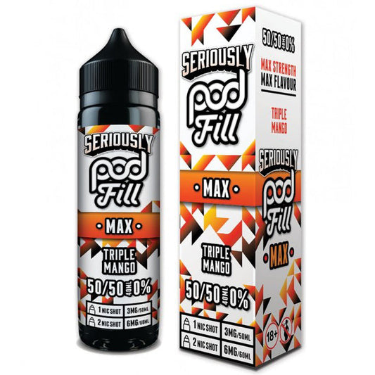 Seriously Pod Fill Max Triple Mango 0mg 40ml Shortfill E-Liquid