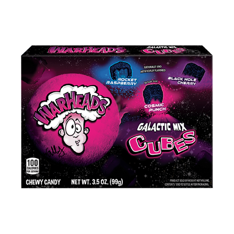 Warheads Galactic Cubes Theatre Box 3.5oz (85g)