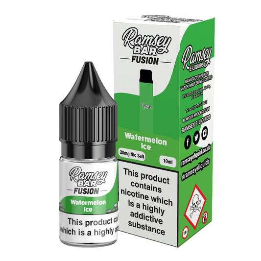 Ramsey E-Liquids Fusion Watermelon Ice 10ml Nic Salt-10mg