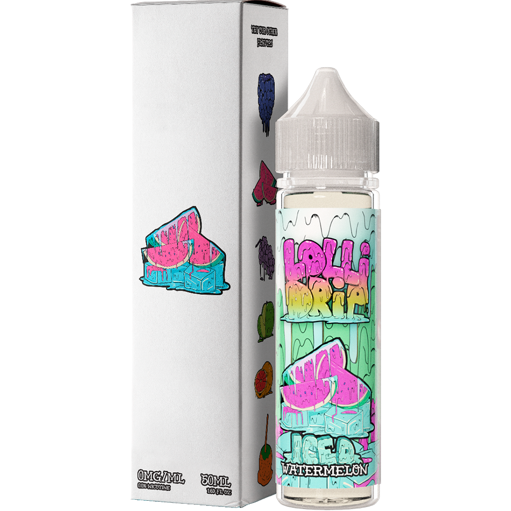 My Vapery Watermelon Iced E-Liquid by Lollidrip 50ml Shortfill