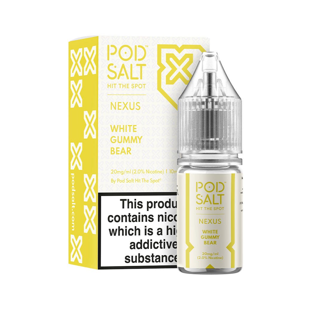 White Gummy Bear Nic Salt by Pod Salt - Nic Salts UK